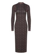 Pullover Long Sleeve Midi Dress, 22 Knælang Kjole Brown STINE GOYA