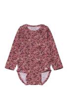 Body Ls Aop Bodies Long-sleeved Pink Minymo