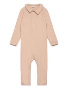 Romper Ls Rib Langærmet Body Pink Fixoni