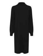 Kananna Knit Dress Knælang Kjole Black Kaffe