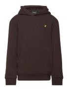 Pullover Hoodie Tops Sweatshirts & Hoodies Hoodies Brown Lyle & Scott