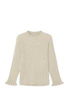 Nmfvianna Ls Slim Knit Tops Knitwear Pullovers Beige Name It