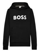 Hooded Sweatshirt Tops Sweatshirts & Hoodies Hoodies Black BOSS