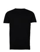 Mens Stretch Crew Neck Tee S/S Tops T-Kortærmet Skjorte Black Lindberg...