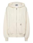 Fleece Full-Zip Hoodie Tops Sweatshirts & Hoodies Hoodies Cream Polo R...