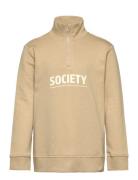 Kobmilo L/S Half Zip Swt Tops Sweatshirts & Hoodies Sweatshirts Beige ...