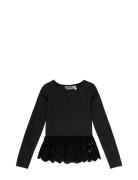 Riana Tops T-shirts Long-sleeved T-Skjorte Black Molo