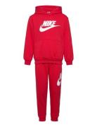 F8-Fleece Pant Set Sport Tracksuits Red Nike