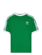 3Stripes Tee Sport T-Kortærmet Skjorte Green Adidas Originals