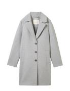 Long Coat Outerwear Coats Winter Coats Grey Tom Tailor