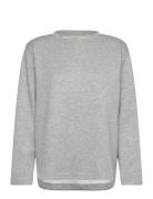 Gincentiw Melange Crewneck Tops Sweatshirts & Hoodies Sweatshirts Grey...