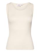 Garimasz Wool Tank Top Tops T-shirts & Tops Sleeveless Cream Saint Tro...