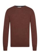 Bs Jupiter Regular Fit Knitwear Tops Knitwear Round Necks Brown Bruun ...