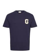 G Graphic T-Shirt Tops T-Kortærmet Skjorte Navy GANT