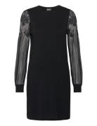 Olmviktoria L/S Lace Dress Ex Knt Knælang Kjole Black Only Maternity