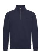 Essential Logo Half Zip Tops Knitwear Half Zip Jumpers Navy Superdry