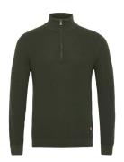 Bhcodford Half-Zipp Pullover Tops Knitwear Half Zip Jumpers Khaki Gree...