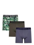 Cotton Stretch Boxer 3P Underwear Boxer Shorts Black Björn Borg