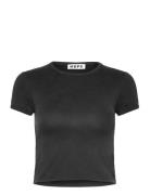 Vile T-Shirt Tops Crop Tops Short-sleeved Crop Tops Black Hope