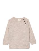 Merino Knitted Blouse Tops Knitwear Pullovers Beige Copenhagen Colors