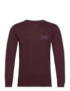 Ls Med Woblly Lee Tops Sweatshirts & Hoodies Sweatshirts Burgundy Lee ...