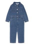 Denim Shirt Jumpsuit Jumpsuit Blue Mango