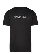 Inst. Logo Ss T-Shirt Tops T-Kortærmet Skjorte Black Calvin Klein