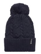 Pompom Beanie Accessories Headwear Beanies Navy Jack Wolfskin