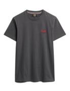 Essential Logo Emb Tee Tops T-Kortærmet Skjorte Grey Superdry