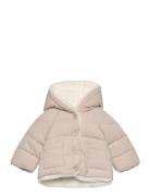 Hears Hood Quilted Coat Outerwear Jackets & Coats Quilted Jackets Beig...