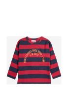 Bobo Circle Stripes T-Shirt Tops T-shirts Long-sleeved T-Skjorte Red B...