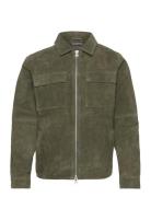 Rick Suede Tynd Jakke Khaki Green Human Scales