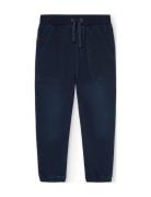 Fleece Denim Trousers Bottoms Sweatpants Blue Boboli