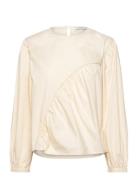 Cest Top Tops Blouses Long-sleeved Cream NORR