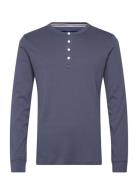 Solid Gradad W Contrast Fabric L/S Tops T-Langærmet Skjorte Blue Lindb...