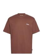 Wbbaine Chop Tee Designers T-Kortærmet Skjorte Burgundy Woodbird