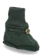 Wool Footies Shoes Baby Booties Green Mikk-line