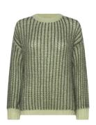 Pzpeyton Ls Ck Pullover Tops Knitwear Jumpers Green Pulz Jeans