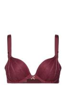 Xquisite Extra Push-Up Bra Lingerie Bras & Tops Push Up Bras Burgundy ...