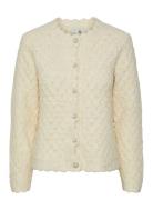 Yasbubble Ls Knit Cardigan S. Noos Tops Knitwear Cardigans Cream YAS