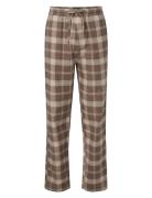 Konrad Organic Cotton Checked Flannel Pajama Pants Pyjamas Nattøj Beig...