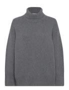 Lr-Perle Tops Knitwear Turtleneck Grey Levete Room