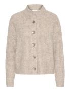 Kaane Knit Cardigan Tops Knitwear Cardigans Beige Kaffe