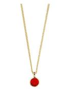 Ette Sg Red Accessories Jewellery Necklaces Chain Necklaces Red Dyrber...