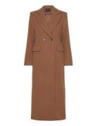 Coat Sam Uldfrakke Frakke Brown Lindex