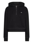 Oakport 1/4 Zip Hoodie W Tops Sweatshirts & Hoodies Hoodies Black Dick...