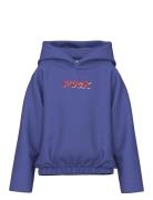 Nkfolanja Ls Short Loose Swe Wh Bru Pb Tops Sweatshirts & Hoodies Hood...