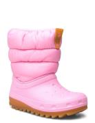 Classic Neo Puff Boot T Vinterstøvler Pull On Pink Crocs