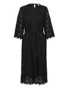 Kaemilia Lace Dress Knælang Kjole Black Kaffe