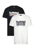 Hmltukas T-Shirt S/S 2-Pack Tops T-Kortærmet Skjorte Black Hummel